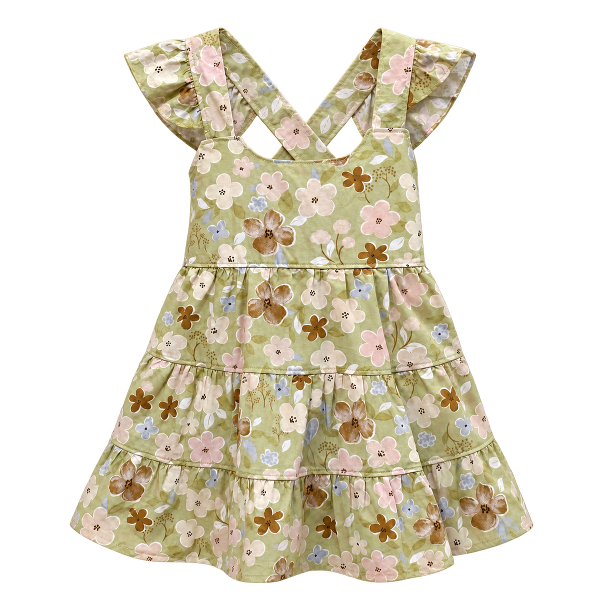 Vestido floreado verde