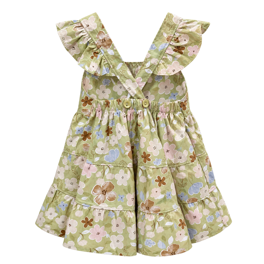 Vestido floreado verde