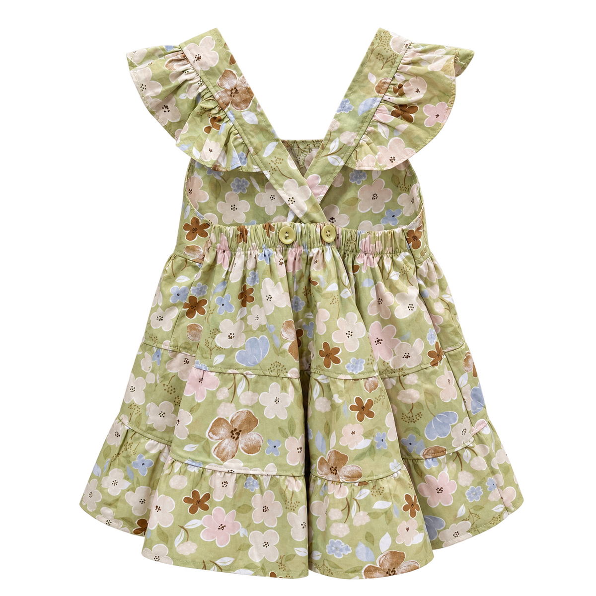 Vestido floreado verde