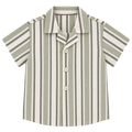 Camisa corta a rayas verde