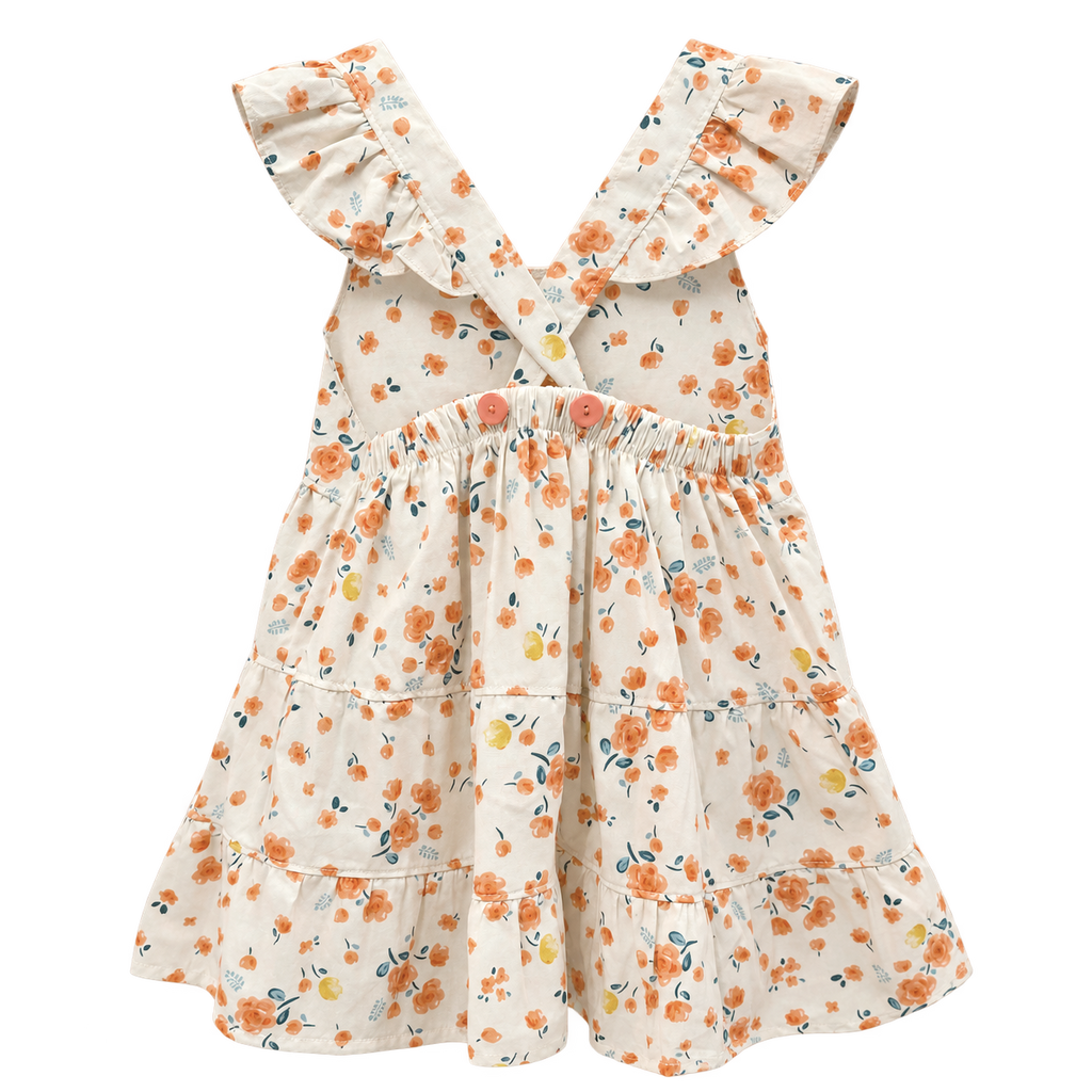 Vestido floreado naranja