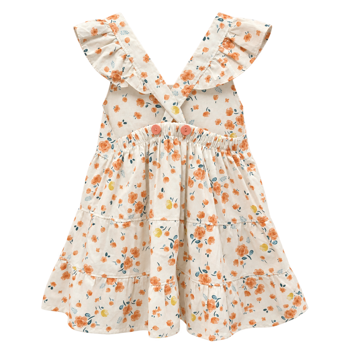 Vestido floreado naranja