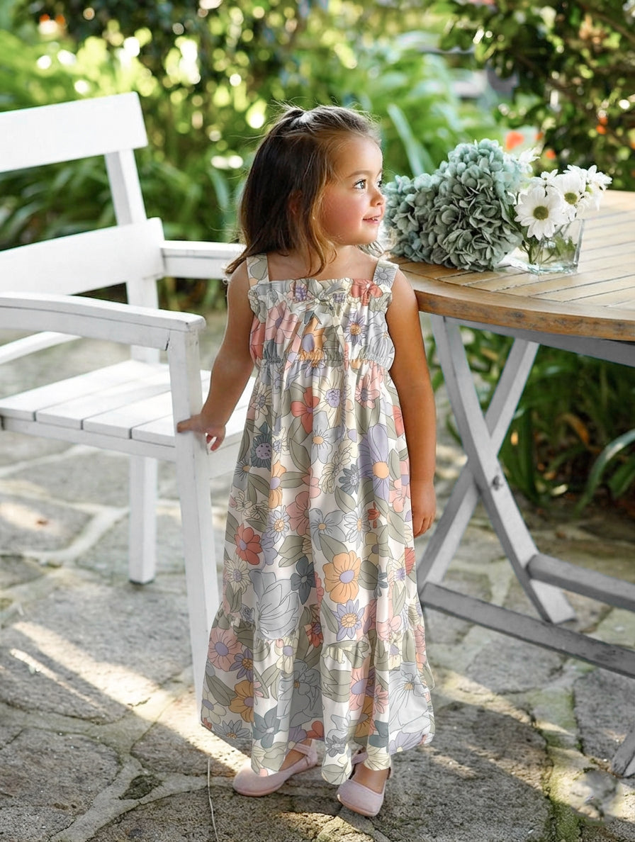 Vestido largo de flores